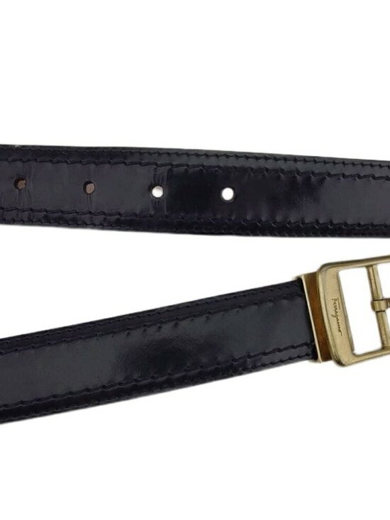 Salvatore Ferragamo belt Black gold Women Authentic secondhand main image 6